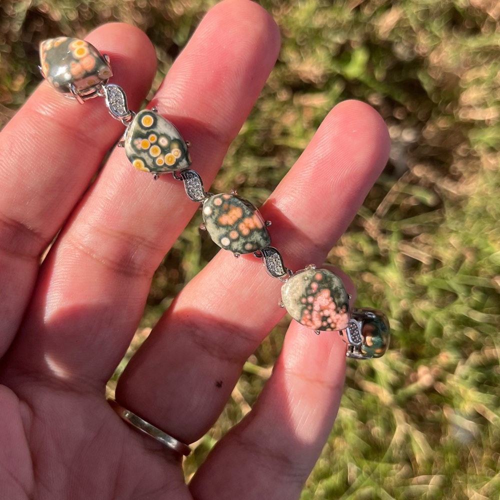 Ocean Jasper S925 Adjustable Bracelet